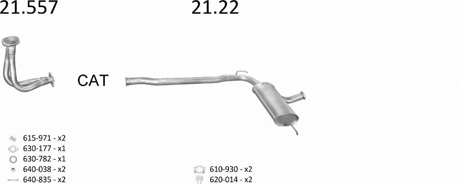 Edex 1725 - Sistem de esapament - allinparts.ro