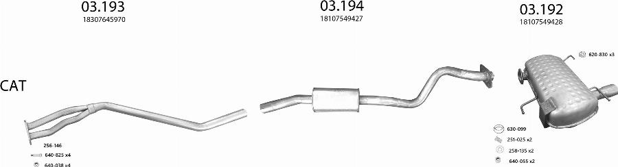 Edex 3499 - Sistem de esapament - allinparts.ro