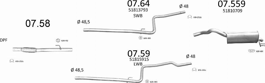 Edex 3454 - Sistem de esapament allinparts.ro