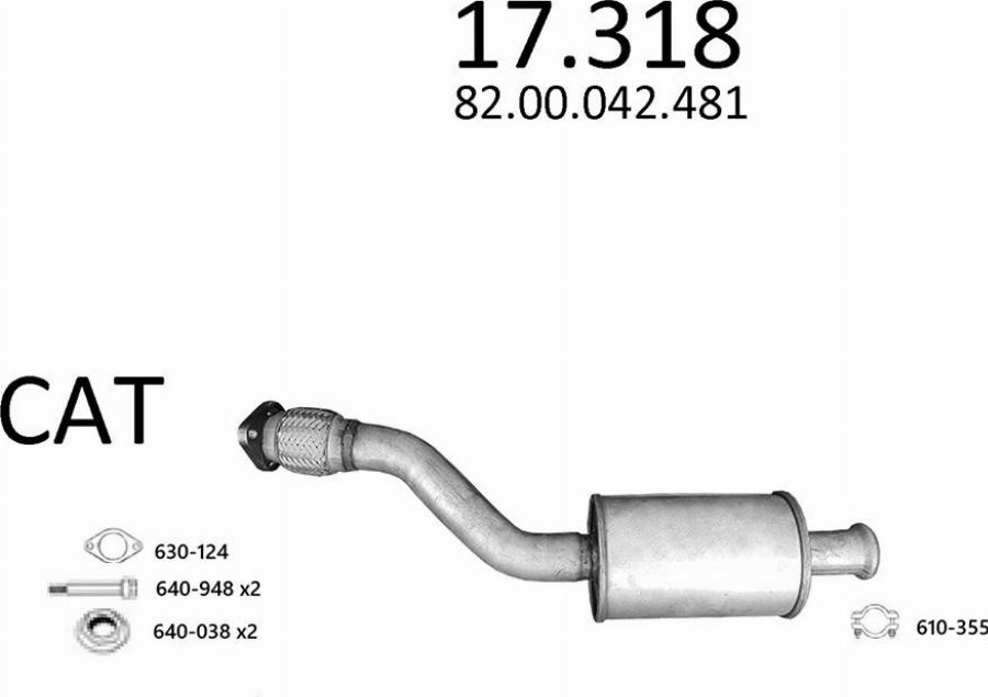 Edex 3453 - Sistem de esapament - allinparts.ro