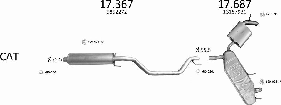 Edex 3599 - Sistem de esapament - allinparts.ro