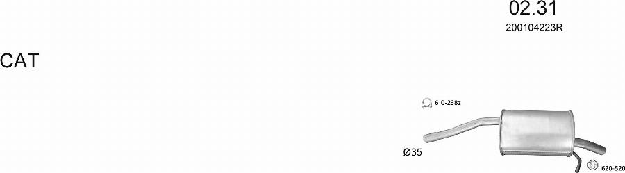 Edex 3542 - Sistem de esapament - allinparts.ro