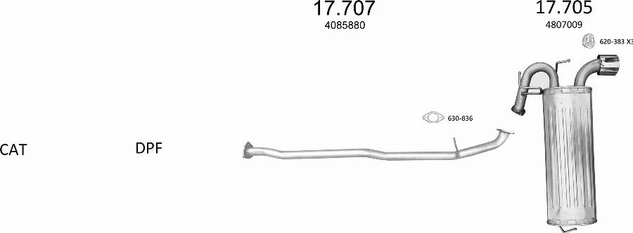 Edex 3552 - Sistem de esapament allinparts.ro