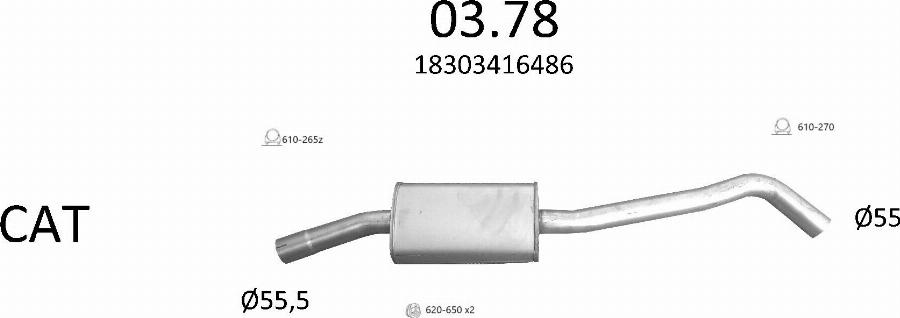 Edex 3643 - Sistem de esapament - allinparts.ro