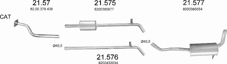 Edex 3658 - Sistem de esapament - allinparts.ro