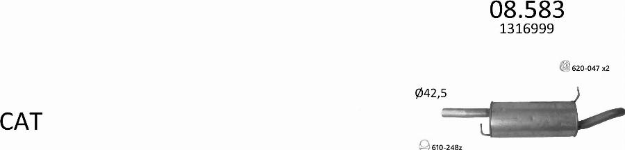 Edex 3621 - Sistem de esapament - allinparts.ro