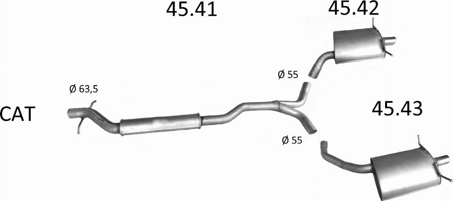 Edex 3046 - Sistem de esapament allinparts.ro
