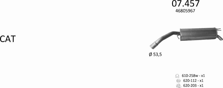Edex 3167 - Sistem de esapament - allinparts.ro