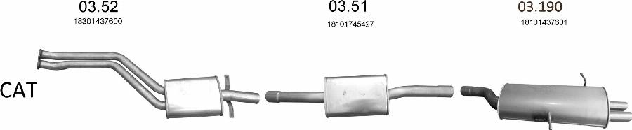 Edex 3119 - Sistem de esapament - allinparts.ro