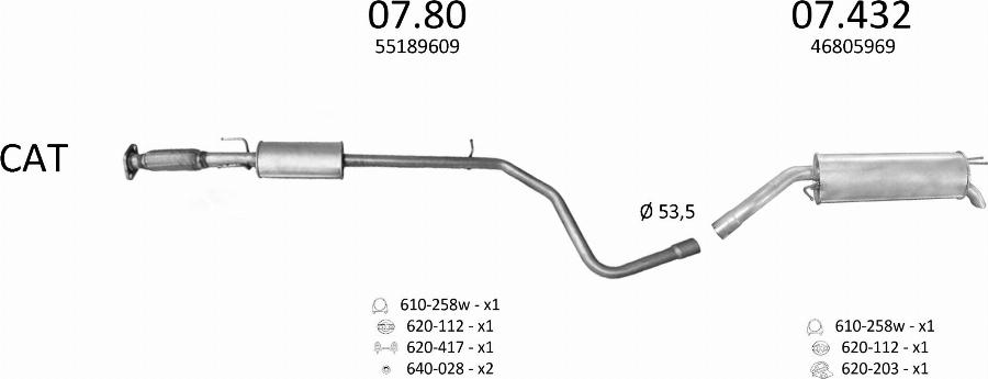 Edex 3188 - Sistem de esapament - allinparts.ro