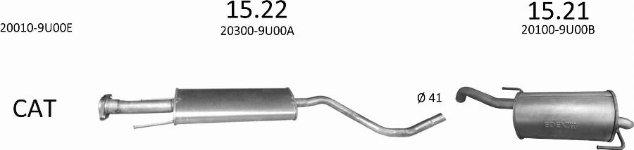 Edex 31.78 - Toba esapamet intermediara - allinparts.ro