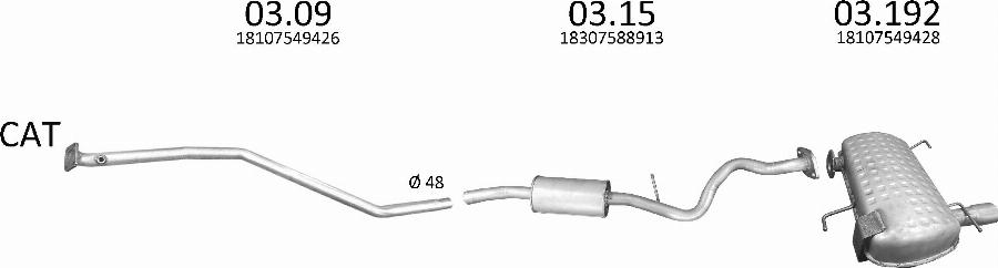 Edex 3367 - Sistem de esapament - allinparts.ro