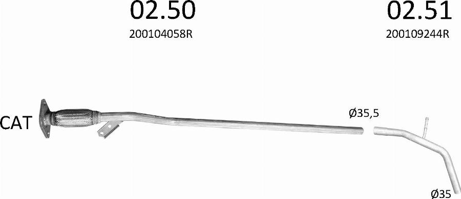 Edex 3735 - Sistem de esapament - allinparts.ro