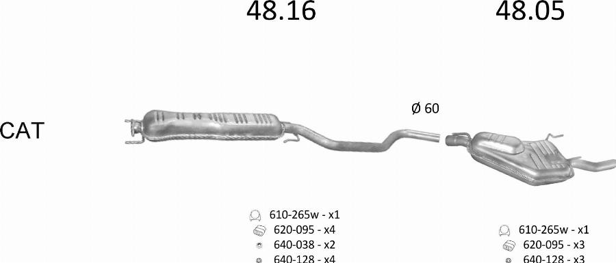 Edex 2956 - Sistem de esapament allinparts.ro