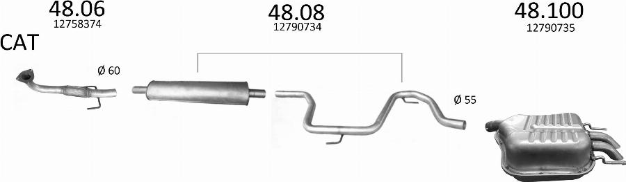 Edex 2969 - Sistem de esapament - allinparts.ro