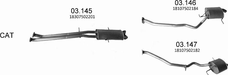 Edex 2644 - Sistem de esapament - allinparts.ro
