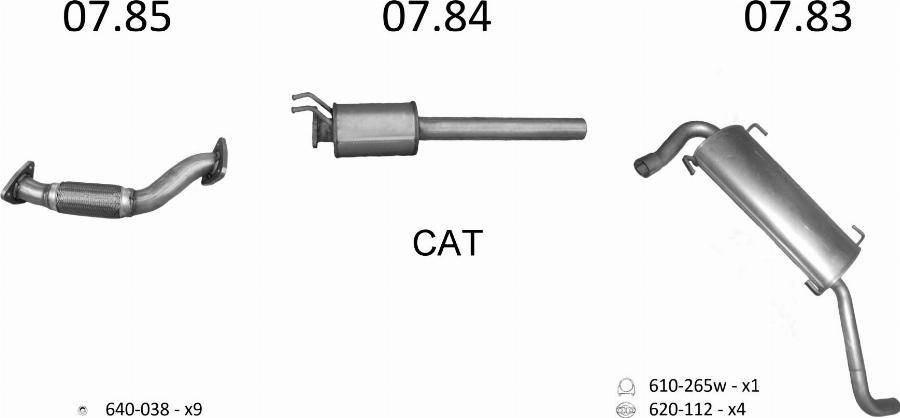 Edex 2606 - Sistem de esapament - allinparts.ro