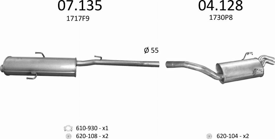 Edex 203 - Sistem de esapament allinparts.ro