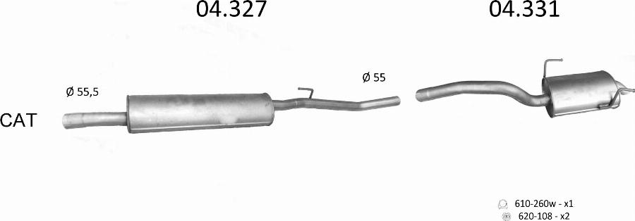 Edex 286 - Sistem de esapament allinparts.ro