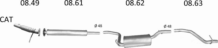 Edex 2819 - Sistem de esapament allinparts.ro