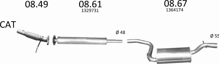 Edex 2820 - Sistem de esapament allinparts.ro
