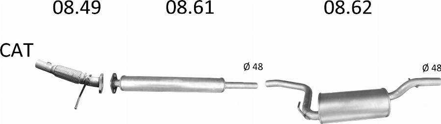 Edex 2821 - Sistem de esapament allinparts.ro
