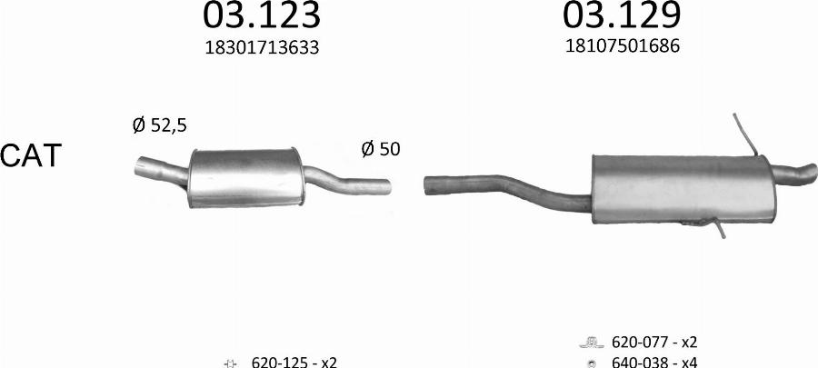 Edex 2769 - Sistem de esapament - allinparts.ro