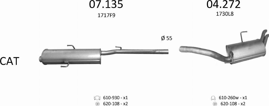 Edex 2770 - Sistem de esapament allinparts.ro