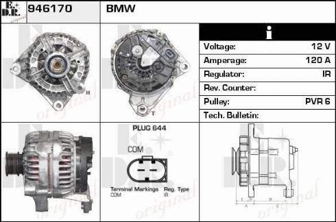 EDR 946170 - Generator / Alternator - allinparts.ro