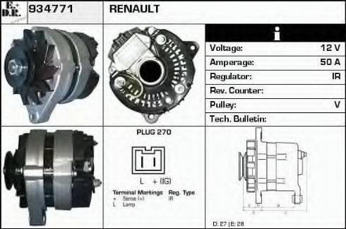 EDR 934771 - Generator / Alternator allinparts.ro