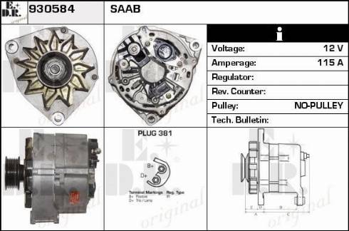 EDR 930584 - Generator / Alternator - allinparts.ro