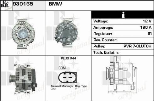 EDR 930165 - Generator / Alternator - allinparts.ro