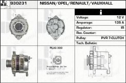 EDR 930231 - Generator / Alternator allinparts.ro