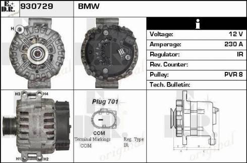 EDR 930729 - Generator / Alternator - allinparts.ro
