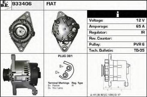 EDR 933406 - Generator / Alternator - allinparts.ro