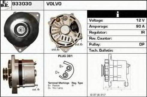 EDR 933030 - Generator / Alternator - allinparts.ro