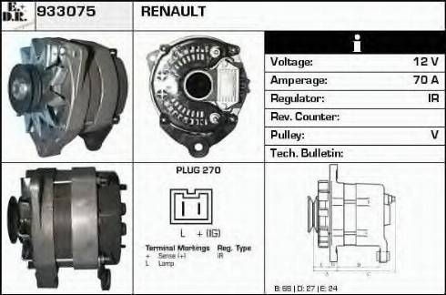 EDR 933075 - Generator / Alternator - allinparts.ro