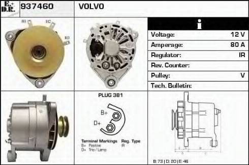 EDR 937460 - Generator / Alternator - allinparts.ro