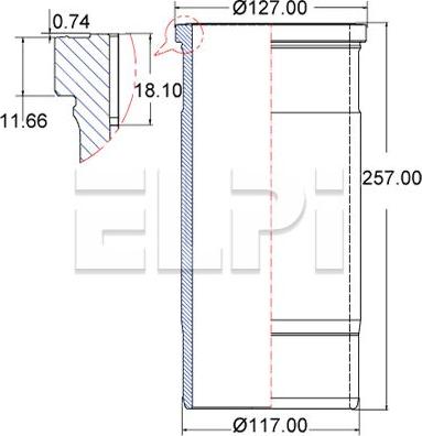 ELPI LP180 3405 - Camasa cilindru - allinparts.ro