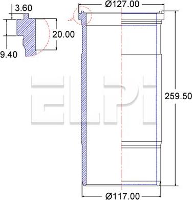ELPI LP180 3406 - Camasa cilindru - allinparts.ro