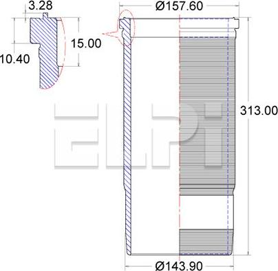 ELPI LP180 3430 - Camasa cilindru - allinparts.ro