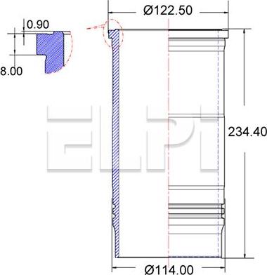 ELPI LP180 3211 - Camasa cilindru - allinparts.ro