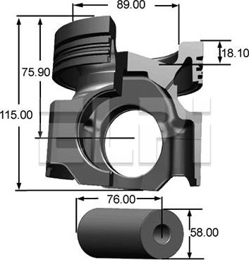 ELPI LP181 3435 STD - Piston - allinparts.ro