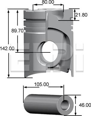 ELPI LP181 2830 STD - Piston allinparts.ro