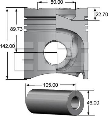ELPI LP181 2831 STD - Piston allinparts.ro