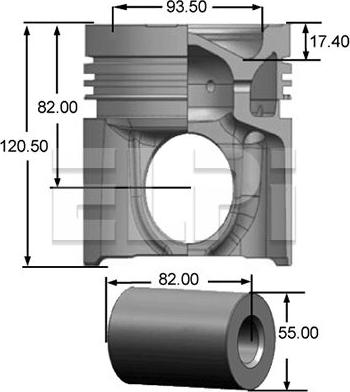ELPI LP181 2244 STD - Piston allinparts.ro