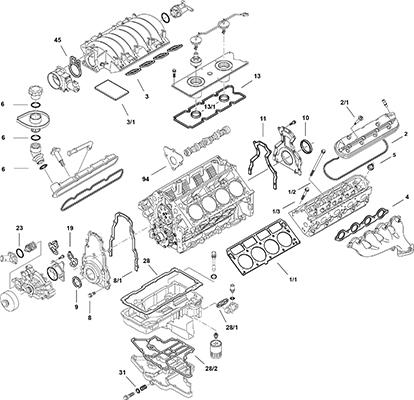 Elring LS Gen III LS1 - Set garnituri complet, motor allinparts.ro