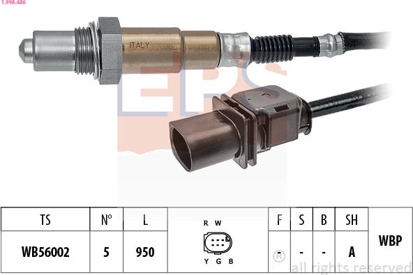 EPS 1.998.486 - Sonda Lambda - allinparts.ro