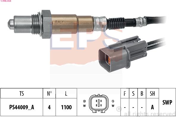 EPS 1.998.358 - Sonda Lambda allinparts.ro