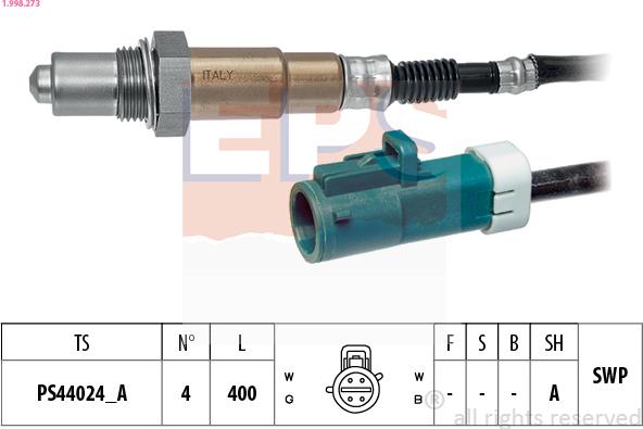 EPS 1.998.273 - Sonda Lambda allinparts.ro